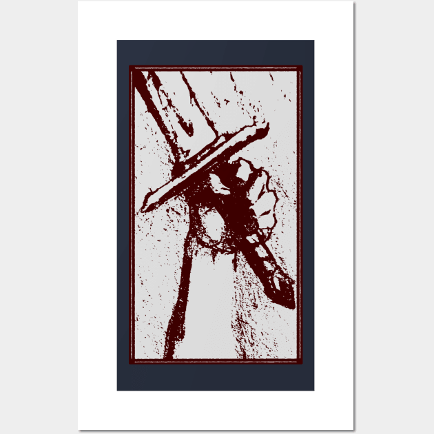 Fist and Sword Raised Wall Art by CreatorJ